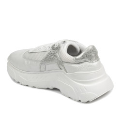 Pantofi sport dama 6015 alb sidef combinat