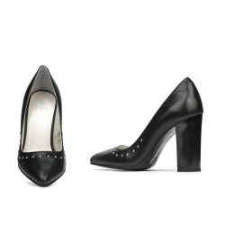 Pantofi eleganti dama 1275 negru satinat