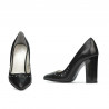 Pantofi eleganti dama 1275 negru satinat