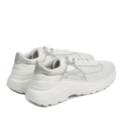 Pantofi sport dama 6015 alb sidef combinat