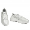 Pantofi sport dama 6015 alb sidef combinat