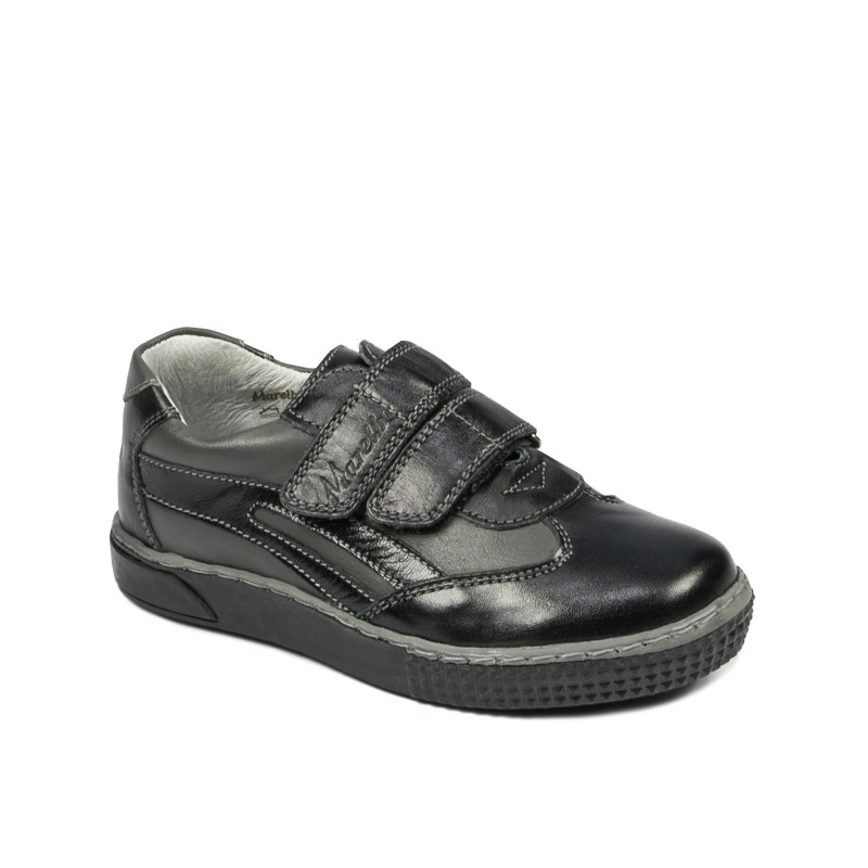 Pantofi copii mici 16-2c negru+gri