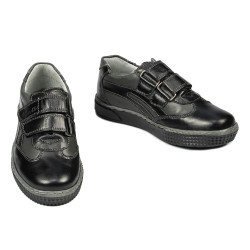 Pantofi copii mici 16-2c negru+gri