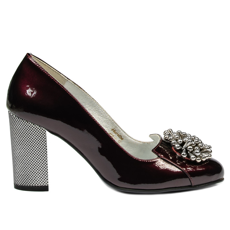 Pantofi eleganti dama 1272 lac bordo