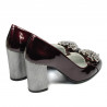 Pantofi eleganti dama 1272 lac bordo