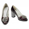 Pantofi eleganti dama 1272 lac bordo