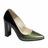 Pantofi eleganti dama 1261 lac verde+negru