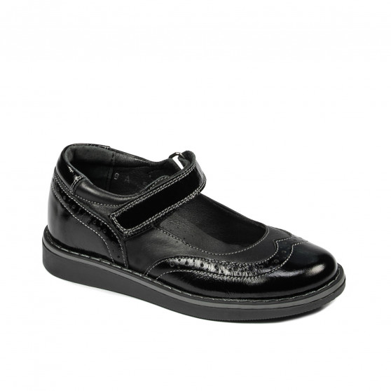 Pantofi copii mici 56c lac negru combinat
