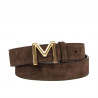 Curea dama 13mc cafe velur