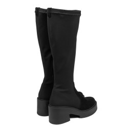 Cizme dama 3404 bufo negru combinat