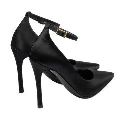 Pantofi eleganti dama 1311 satin negru