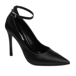Pantofi eleganti dama 1311 satin negru