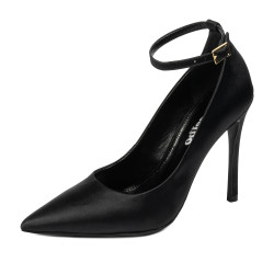 Pantofi eleganti dama 1311 satin negru