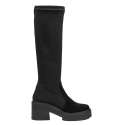 Cizme dama 3404 bufo negru combinat