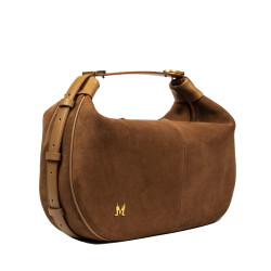 Geanta dama de mana 038g suede maro
