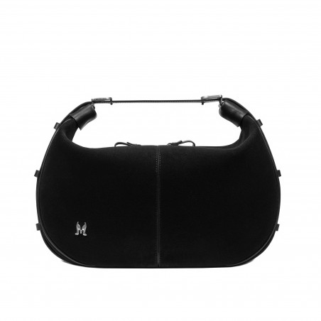 Geanta dama de mana 038g 01 suede negru