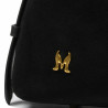 Geanta dama de mana 037g suede negru