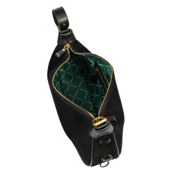 Geanta dama de mana 038g suede negru