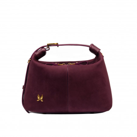Geanta dama de mana 037g suede burgundy