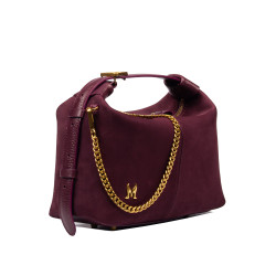 Geanta dama de mana 037g suede burgundy
