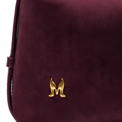 Geanta dama de mana 037g suede burgundy