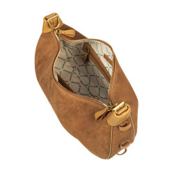 Geanta dama de mana 038g suede maro