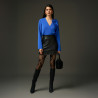 Geanta dama de mana 037g suede negru lifestyle
