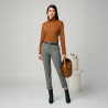 Geanta dama de mana 038g suede maro lifestyle