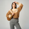 Geanta dama de mana 038g suede maro lifestyle