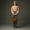 Geanta dama de mana 038g suede maro lifestyle