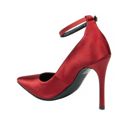 Pantofi eleganti dama 1311 satin rosu