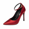 Pantofi eleganti dama 1311 satin rosu