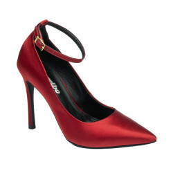 Pantofi eleganti dama 1311 satin rosu