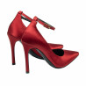 Pantofi eleganti dama 1311 satin rosu