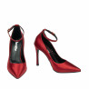 Pantofi eleganti dama 1311 satin rosu