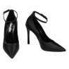 Pantofi eleganti dama 1311 satin negru