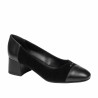 Pantofi eleganti dama 1332 negru velur combinat