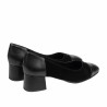 Pantofi eleganti dama 1332 negru velur combinat