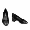Pantofi eleganti dama 1332 negru velur combinat