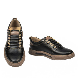 Pantofi casual barbati 982 negru combinat