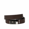 Curea barbati 62b bicolor negru caviar+maro caviar