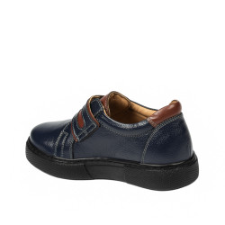 Pantofi copii 2004-1 indigo+maro