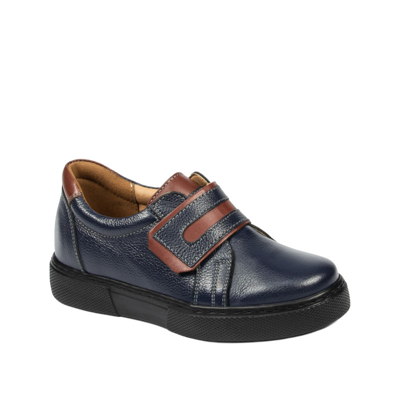 2004-1 gyermekcipő indigo+barna