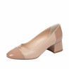 Pantofi eleganti dama 1332 lac nude combinat