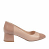 Pantofi eleganti dama 1332 lac nude combinat