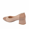 Pantofi eleganti dama 1332 lac nude combinat