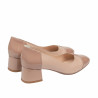 Pantofi eleganti dama 1332 lac nude combinat