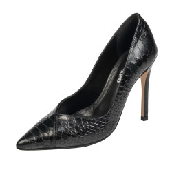 Pantofi eleganti dama 1330 croco negru