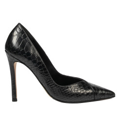 Pantofi eleganti dama 1330 croco negru