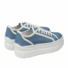 Pantofi sport dama 6089 jeans bleu combinat